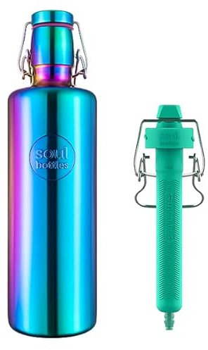 soulbottles soulfilter starter kit steel light 1,2 l „utopia • Trinkflasche mit mobilem Wasserfilter im Sparset