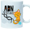 El Cajon Friki Taza (ADN Gatuno) Tazas Originales de café y desayuno para Regalar a Amantes de los Gatos - ADN Gatuno - Cerámica 350 ml
