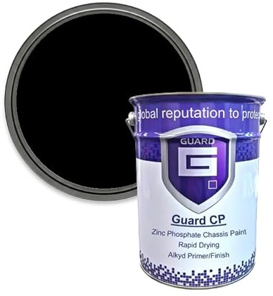 Guard CP Chassis Paint Semi-Gloss For Car Truck Trailer & Other Vehicle Black & Grey - 5 Litre (Black)