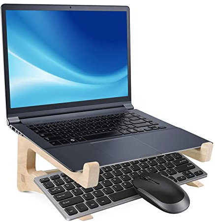 HSYP WOOD Laptop-Ständer, ergonomischer Laptop-Aufzug für Schreibtisch, Notebook-Ständer, kompatibel mit 25,4 - 38,1 cm, Buch-Laptop-Schreibtischständern