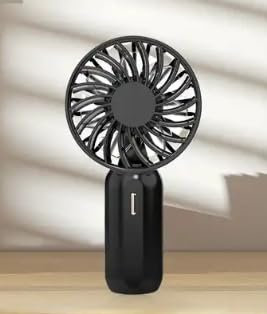 Handheld Mini Fan USB Rechargeable Pocket Size (Black)