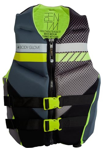 Body Glove Mens Phantom USCGA Neoprene Life Jacket PFD -L-Gry/YEL