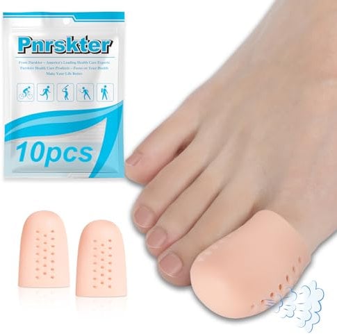 Protectores de dedos del pie, (10 PCS) Protector Dedos Pie Transpirable, Protector De Dedo Del Pie De Gel, Nuevo Material, Para Ampollas, Callos, Alivio Del Dolor De Fricción y Mucho Más