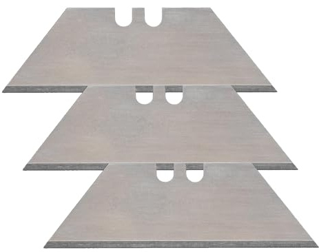 kwb Trapezklingen (6 Stück 60x 19x 0,5mm, scharfer Anschliff, Teppichmesserklingen) (Packung mit 3)