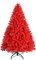 Roter Deluxe-Weihnachtsbaum aus Fichte mit Scharnieren und Metallständer, einfache Montage für Innen- und Außendekoration, unbeleuchteter künstlicher Weihnachtsbaum für den Urlaub, Rot, 210 cm (240