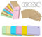 moinkerin Karteikarten 600 Stücke 5 * 2.91 Inch Mehrfarben Lernkarten Flashcards mit 7 Binderingen 12 Kraftpapier Karteikarten für Büro Haus Schule Lernen Linierte Karteikarte