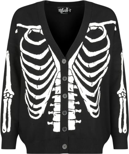 Hell Bunny Skeleton Cardigan Frauen Cardigan schwarz/weiß