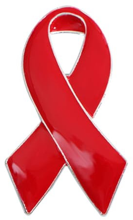 Emaille Anstecknadel Prävention und Bewusstsein rote Schleife Brosche Abzeichen HIV AIDS Bewusstsein Hoffnung Anstecknadel Party Favors, S, Zink