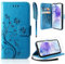 AROYI Cover Compatibile con Samsung Galaxy A55 5G e Vetro Temperato, Retro Design Flip Caso in PU Pelle Premium Portafoglio Slot per Schede Chiusura Magnetica Custodia Blu