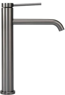 Rea Waschtischarmatur CLIF TITANIUM HIGH Wasserhahn Bad Badarmatur aus Messing Armatur für Waschbecken Badezimmer Mischbatterie Waschbecken Einhebel (Titan)