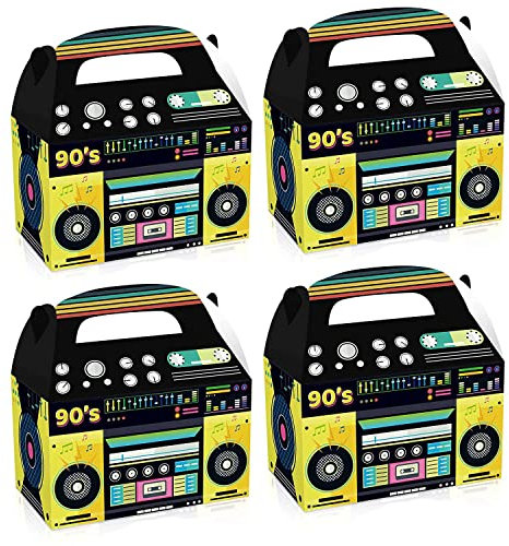 dieyyuca 90Er-Jahre-Party-Dekoration, Neuheit, Boom-Geschenkbox, Vintage-Dekoration, SüßIgkeiten-Tischdekoration, 90Er-Jahre, 24 StüCk