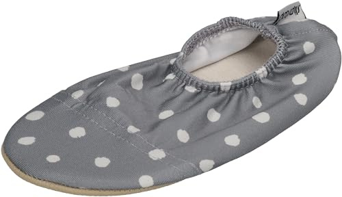 Slipstop Kinder Hausschuhe Badeschuhe NEBULA Punkte grey