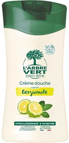 Générique Crème Douche Bergamote L'Arbre Vert 250ml Bio & Douceur Naturelle | Gel Douche Relaxant, Hydratant Corps | Soins Beauté Écologiques - Le Lot De 4