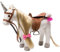 BEJOY Plüsch Pferd Spielzeug, Kämmpferd Plüschpferd Plüsch Spielzeug mit Sattel, Zaumzeug und Baumwolltuch, Pretend Play Pferd Geschenk für Mädchen Kinder, 28cm Einhorn Weiß
