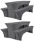 Zwei 3er-Set Biertischhussen 220 x 50 x 70 cm, hussen bierzeltgarnitur, Grau, Stretch-Bezüge für Biertisch- und Bankgarnituren, Bierbankhussen, Spandex-Bierzeltgarnitur für Bankett, Gartenmöbel-Bezüge