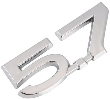 AQXYWQLL 3D-Emblem, Namensschild, Kotflügelaufkleber, 3D-Autoaufkleber, 5,7 Liter, HEMI-Logo(Color:5.7 Sticker-01)