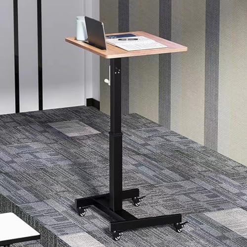 Höhenverstellbarer tragbarer Podiumständer Podium, 74,9–111,8 cm, mobiles Rednerpult mit Feststellrädern, Rollen für Kirche, Hochzeiten, Schule