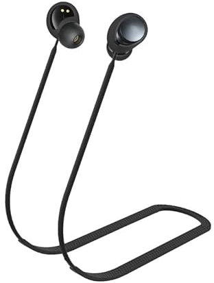 Earphone Lanyard Compatible for Anker Soundcore Space A40, Silicone Wireless Earphones Rope Anti-lost Headphones Strap Headset Wire Cable Earbud Neckband Cord String(Lanyard Only) (Black)