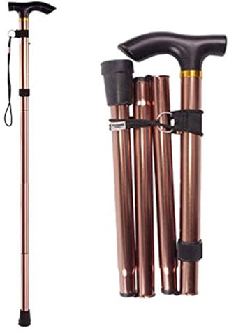 HSWOYEA Bastón Plegable Ajustable, bastón Ligero Ajustable en Altura, bastón portátil con Mango ergonómico Hermoso Paisaje