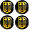 SkinoEu Set 4 x 70 mm Aufkleber für Radkappen Nabenkappen Nabendeckel Radnabendeckel Rad-Aufkleber Schwarz Gelb A 8470