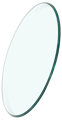 CONGARTENO Tableau Rond Verre Transparent Plateau Verre Trempé Épais Claire pour Table Salle à Manger