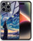 KWHKLST HxH Killua Sternennacht Anime-Handyhülle aus gehärtetem Glas, cooler, einzigartiger Manga-Charakter, glänzend, Schwarz, für iPhone 16 Pro