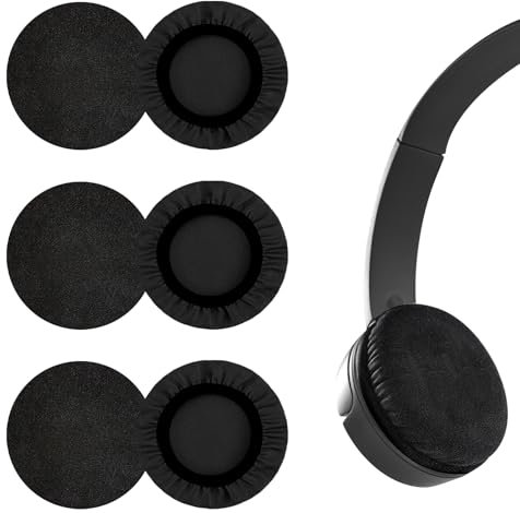 6 Stück Dehnbare Kopfhörer Schutz überzug - Waschbare Kopfhörer-Schutz für Headset, Überzieher Gegen Schmutz (Schwarz, 9-11 cm (3.54-4.33 inches))