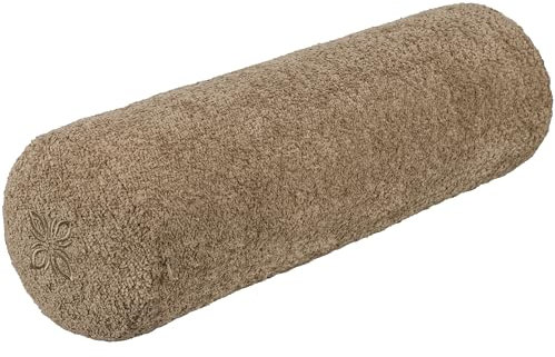 OMNANA® CUSHY™ Yogarolle Ø 20cm – Yoga Bolster Rolle mit Dinkelfüllung – Zylinder-Kissen, Bouclè Bezug, waschbar – Made in Germany – Passend für Yin Yoga