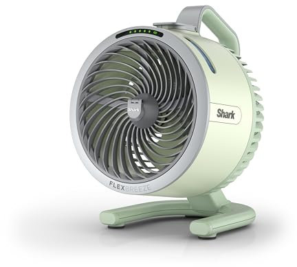 Shark FlexBreeze HydroGo - Ultra-Powerful Portable Fan with Indoor/Outdoor Mist, Up to 70 Feet Range, Wired and Wireless, Up to 12 Hours Battery, 5 Speeds, Misting