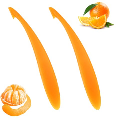 2 Pcs Orange Peeler, Citrus Opening Tool, Simple Long Handled Orange Peeler Tool, Easy Peelers, Speed Peelers, Easy to Open Citrus Lemon Kitchen Accessory
