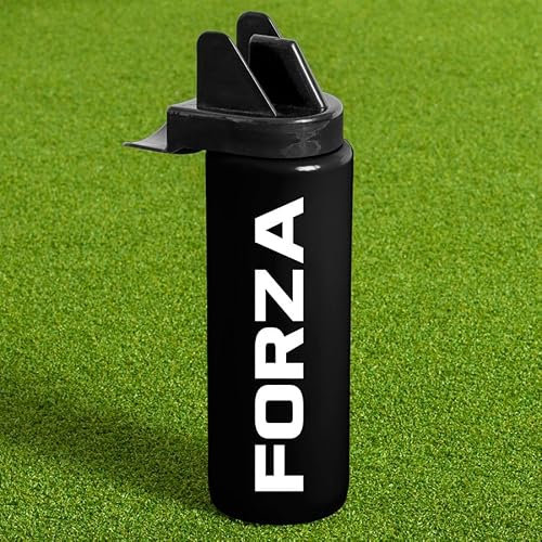 FORZA 1L Team Hygiene Water Bottles | BPA Free Sports Water Bottles with Contactless Nozzle - Ideal for Sports Teams (Black, Pack of 1)