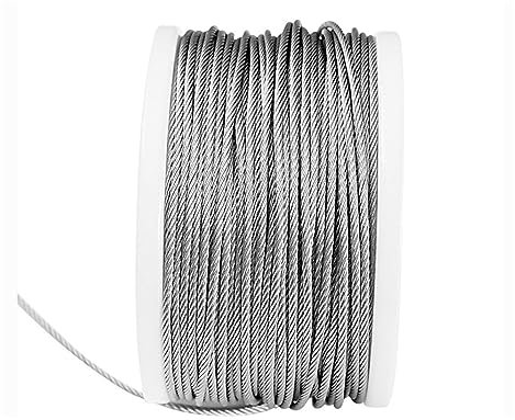 Cable de Acero Inoxidable 316 for grúa de elevación de Pesca, Cable Blando, Inoxidable, Apto for Agua de mar de 0,8 a 8 mm de diámetro.(Diameter 8mm 10m)