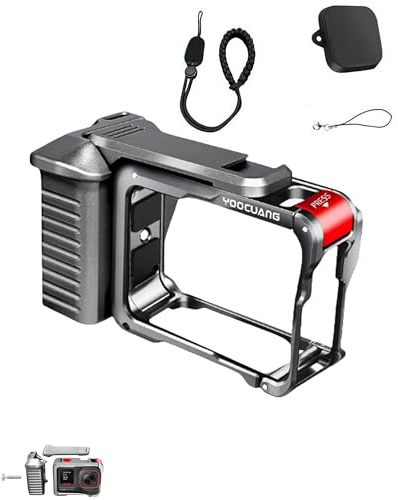 Xplorer - Maniglia laterale per dispositivo Insta.360 Ace Pro, gabbia fotografica con interfaccia artiglio e otturatore