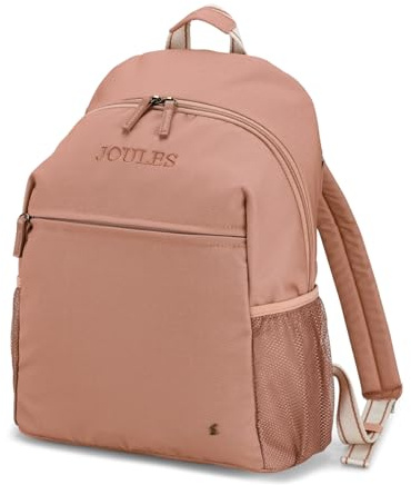 Joules Epwell Collection, Softside Backpack with Adjustable Straps, Fits Laptops 15”, Large 17L, Pink