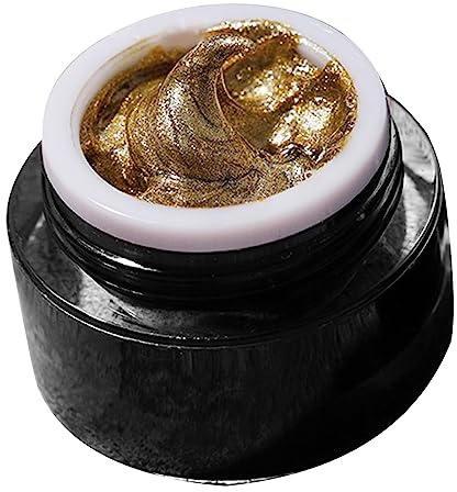 Eminchu Gel à Ongles Professionnel pour Peinture à Paillettes, Design 3D Délicat, 10 G doré pour les Amateurs de Nail Art