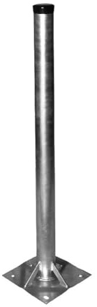 A.S.SAT Stahl Standfuß 100cm mit 20x20 cm Bodenplatte Rohr Ø 60mm verstrebt