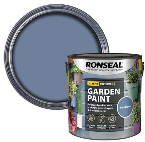 Ronseal RSLGPCF25L GPCF25L Garden Paint Cornflower 2.5 Litre