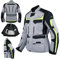 A-Pro Motorradjacke Roller Textil Thermoweste Wasserdichte Touring Grau XL