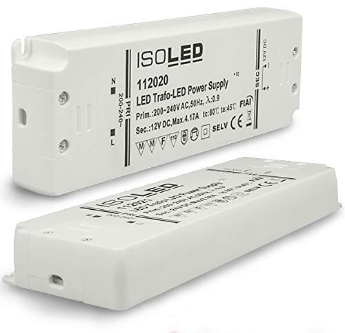 ISOLED Trafo 12V/DC, 0-50W, ultraflach