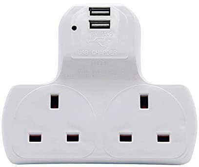 Innoteck DS-2219 2-Way 5 V 2.0 A Wall Adapter Socket - White