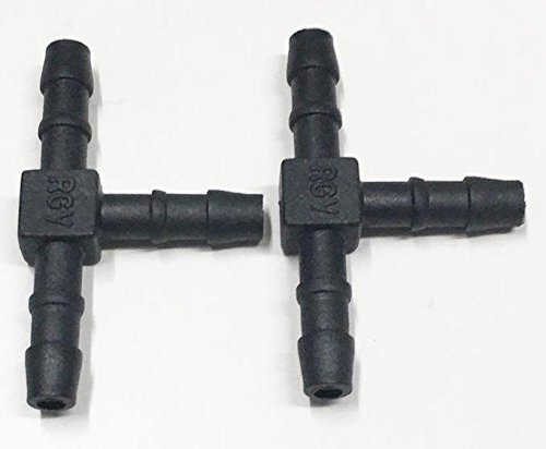 Lot de 2 raccords cannelés en plastique de 4 mm pour tuyau d'air, carburant, eau