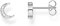 Thomas Sabo Damen Ohrringe Ohrstecker Mond 925 Sterling Silber H2082-051-14