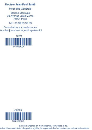 Bloc de 100 ordonnances - Ordonnancier personnalisé pour les professionnels de santé - 1