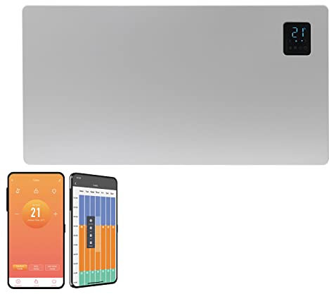 SolAire Caldo WiFi Electric Panel Heater/Convector Radiator, Voice Control, Splash Proof, Wall Mounted, 1000W