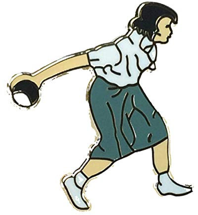 Smartbadge® Crown Green - Carpet or Lawn Bowls Female Hard Quality enamel lapel pin badge