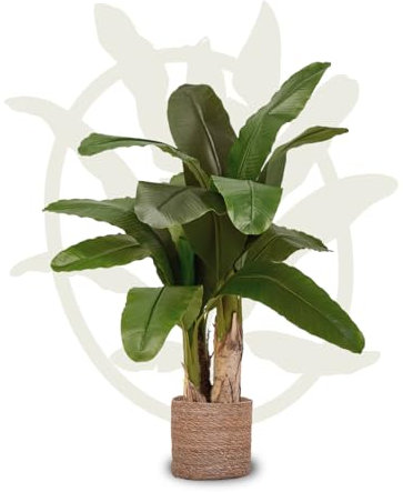 Maia Shop | Bananier Artificiel | Plante Artificielle interiur | Plante Artificielle | Mesures: 120 x 60 cm | Fausse Plante | Arbre Artificiel | Decoration Maison