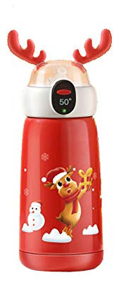 Maya Star Bouteille isotherme intelligente de 500 ml pour enfant, écran OLED, température de l'eau 316, réveil et rappel de boire de l'eau – Motif élan