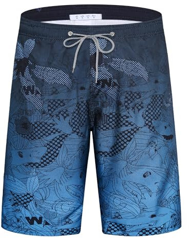 APTRO Mens Swim Trunks Swimming Shorts Board Shorts Quick Dry Summer Beach Shorts BS023 Blue L