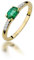 Lumari Gold - Verlobungsring Damen Ring Gold 585 Echtgold 14k Gelbgold mit natürlichem Diamanten Damen Solitär Versprechen Ring Smaragd Brillanten - Ringe Frauen