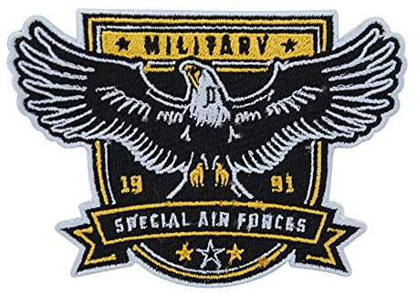 Finally Home Air Forces Adler Abzeichen Patch zum Aufbügeln | Patches Aufnäher für Rucksack, Airsoft Embleme